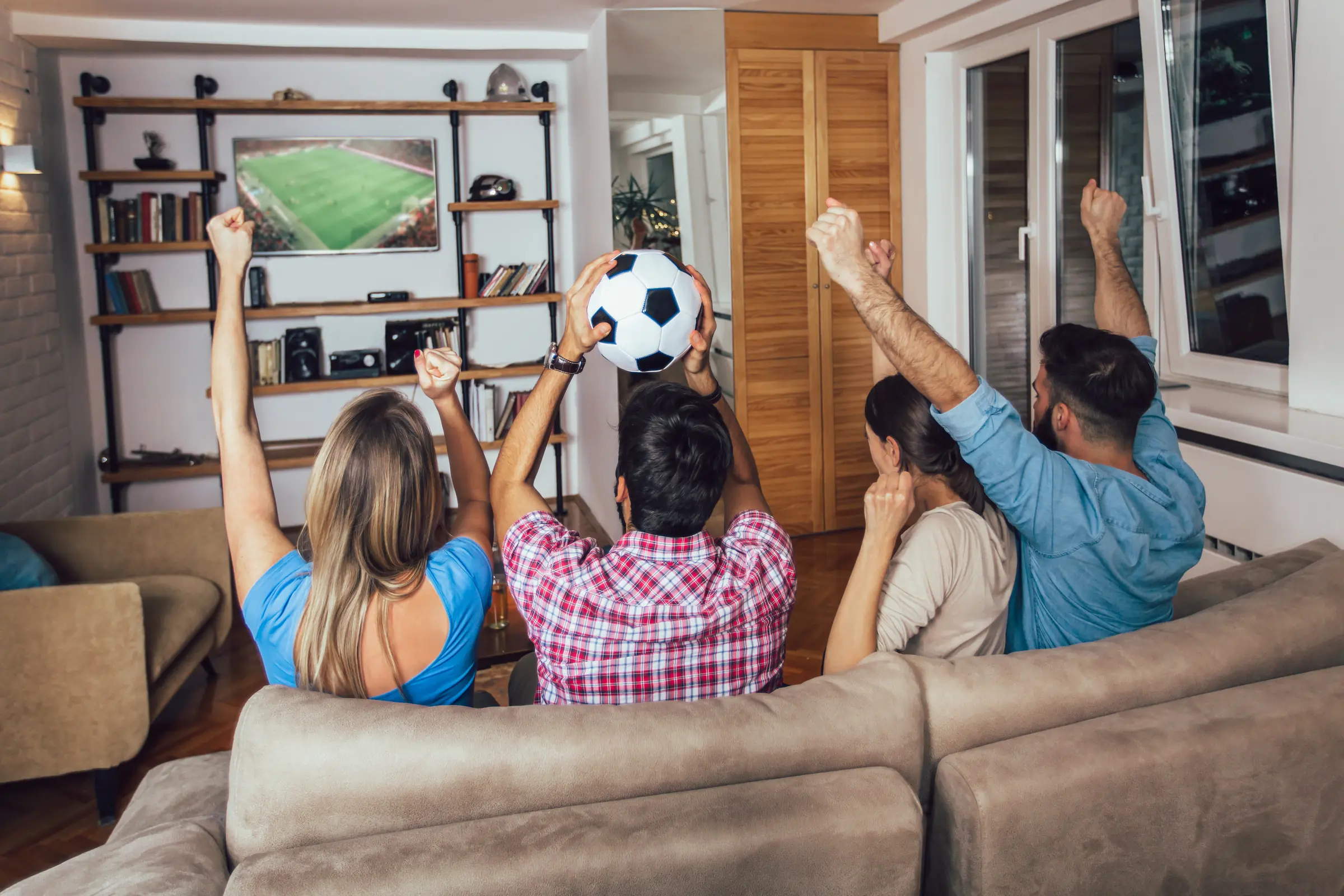 Fans gathered for a watch party